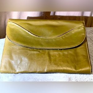 Vintage Macy’s Army Green super soft Italian leather purse
